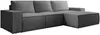 Vente-unique - AMELIA Sofa SamtStoff Grau - B 167 cm x H 85 cm x L 297 cm Bild 3