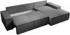 Vente-unique - AMELIA Sofa SamtStoff Grau - B 167 cm x H 85 cm x L 297 cm Bild 4