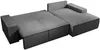 Vente-unique - AMELIA Sofa SamtStoff Grau - B 167 cm x H 85 cm x L 297 cm Bild 5