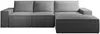 Vente-unique - AMELIA Sofa SamtStoff Grau - B 167 cm x H 85 cm x L 297 cm Bild 2