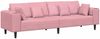 vidaXL Sofa Rosa 250 x 77 x 76 cm Samt 3335156 Bild 2