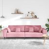 vidaXL Sofa Rosa 250 x 77 x 76 cm Samt 3335156 Bild 3