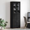 vidaXL Highboard mit Tür FLORIN Schwarz 60 x 35 x 182 cm Holzwerkstoff 3397915 Bild 4