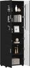 vidaXL Highboard mit Tür FLORIN Schwarz 60 x 35 x 182 cm Holzwerkstoff 3397915 Bild 3