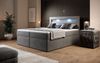 Boxspringbett Amelie mit LED und Stauraum 140x200 Grau H3 (70-100kg) Bild 2