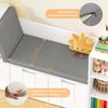 HOMECHO Spielzeugtruhe, 156cm Kinderregal mit Sitzbank, Boxen auf Rollen Bild 2