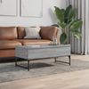 vidaXL Couchtisch Grau Sonoma 100x50x40 cm Holzwerkstoff und Metall 845379 Bild 3