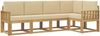 vidaXL Outdoor-Sofagarnitur mit Kissen 5 pcs Weiß und Beige 3387627 Bild 2