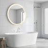 SONGMICS Runder Badspiegel, LED Wandspiegel, Badezimmerspiegel einstellbarer Helligkeit, für Schlafzimmer, 61 cm, weiß Bild 3