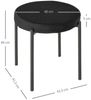 HOMCOM Esszimmerstuhl 4er-Set Esszimmerhocker Stapelbar Thekenhocker (Rundhocker, 4 St), für Küche Esszimmer Samt Schwarz 41,5 x 41,5 x 46 cm Bild 2
