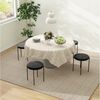 HOMCOM Esszimmerstuhl 4er-Set Esszimmerhocker Stapelbar Thekenhocker (Rundhocker, 4 St), für Küche Esszimmer Samt Schwarz 41,5 x 41,5 x 46 cm Bild 5