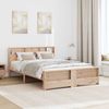 vidaXL Bettrahmen mit Kopfteil Braun 140 x 200 cm Holzwerkstoff 3394225 Bild 3