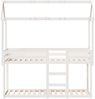 vidaXL Etagenbett mit Dach Weiß 90x200 cm Massivholz Kiefer 3282120 Bild 4