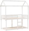 vidaXL Etagenbett mit Dach Weiß 90x200 cm Massivholz Kiefer 3282120 Bild 3