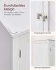 Vasagle Badezimmerschrank mit verstellbaren Ablagen, MDF, 110 x 30 x 60 cm, Weiß Bild 5