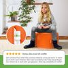 Green Bean® Sitzsack-Hocker 45x25cm mit EPS-Perlen Füllung - Sitz-Pouf für Sitzsäcke - Sitzhocker für Kinder und Erwachsene - Orange Bild 3