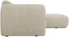 Vente-unique - POGNI Sofa SamtStoff Beige - B 165 cm x H 73 cm x L 280 cm Bild 5