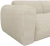 Vente-unique - POGNI Sofa SamtStoff Beige - B 165 cm x H 73 cm x L 280 cm Bild 5