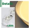 ZMH LED Deckenleuchte Rund 41.5CM Modern Design mit Fernbedienung, LED fest integriert, Tageslichtweiß, 36W Bild 3