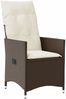 vidaXL 9-tlg. Garten-Bistro-Set mit Kissen Braun Poly Rattan 3277243 Bild 3