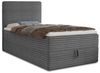 Boxspringbett Mollo Mini mit Bettkasten und Matratzentopper - Einzelbett mit Bonell-Matratze und Topper, Polsterbett in weichem Cordstoff, Bett, Schlafzimmer (Graphit (Tilia 90), 120 x 200 cm) Bild 4