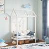 vidaXL Bank mit Dach Weiß 117,5x70x176,5 cm Massivholz Kiefer 846995 Bild 3