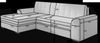 ELTAP 'Sorento', Ecksofa, Eckcouch, Dunkelgrau / Hellgrau, 78 x 194 x 296 cm, Links Bild 4