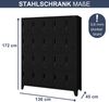 Schließfachschrank Spind ROBERT - 20 Fächer, Etikettenhalter Lüftungsschlitze | Wertfachschrank Umkleideschrank Metall Kleiderspind, 172x136x45cm Schwarz Bild 2