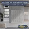 Schließfachschrank Spind ROBERT - 20 Fächer, Etikettenhalter Lüftungsschlitze | Wertfachschrank Umkleideschrank Metall Kleiderspind, 172x136x45cm Schwarz Bild 3
