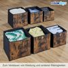 Relaxdays Stoff Aufbewahrungsbox Holzoptik 6er Set Bild 4