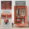 skølm 'Atria' Kleiderschrank mit Schublade, Metall, 170x45x80 cm, terrakotta, Garderobe mit 4 Fächern und 2 Kleiderstangen Bild 3