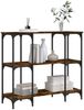 vidaXL Konsolentisch Räuchereiche 102x35x90 cm Holzwerkstoff 834147 Bild 3