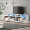 Merax 190cm TV-Schrank für TV-Geräte bis 70 Zoll, offener Stauraum mit LED-Anzeigen, geeignet für Schlaf- und Wohnzimmerschrank, lowboard mit Hochglanzdesign, Standfernsehschrank Bild 5