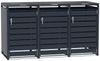 GARLIVO Mülltonnenbox Thymian Mülltonnenbox 3er 240L - wetterfest und langlebig, Verschließbare Mülltonnenverkleidung -modernes Design als Sichtschutz Bild 2