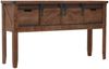 vidaXL Konsolentisch Tannenholz Massiv 131x35,5x75 cm Braun 246121 Bild 1