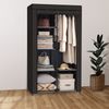 Brixy Kleiderschrank - Garderobenschrank - Kleiderschrank - Faltbar - Stoff Faltschrank - Campingschrank - 88 x 45 x 168 cm - Schwarz Bild 3