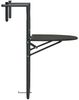 Balkonhängetisch, Balkontisch Braun 60x64x83,5 cm Kunststoff Rattan-Optik Bild 3