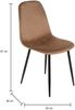 Dmora Satz mit 4 Stühlen Arter, Sessel mit Samtbezug, gepolsterter Esszimmerstuhl, Besprechungssitz, 45 x 56 x 87 cm, Beige Bild 3