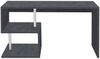 Dmora Schreibtisch Atemis, linearer PC-Schreibtisch, Mehrzweck-Bürotisch, platzsparender Schreibtisch mit mehreren Positionen, 100 % Made in Italy, 140 x 60 x 78 cm, Schiefer Bild 4
