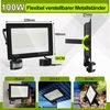 Clanmacy LED Flutlichtstrahler LED Fluter mit Bewegungsmelder 100W Außenleuchte Kaltweiß Spotlight Bild 2
