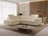 GRAINGOLD Ecksofa L-Form Argon L, Couch mit Wellenfeder, mit Schlaffunktion und Bettkasten, Cord-Stoff, Beige, Links Bild 3