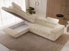 GRAINGOLD Ecksofa L-Form Argon L, Couch mit Wellenfeder, mit Schlaffunktion und Bettkasten, Cord-Stoff, Beige, Links Bild 5