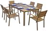 Garten Tischgruppe FLORENCE 7-tlg. mit Tisch und 6 × Stapelstuhl Bild 2