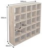 riess-ambiente Bücherregal IRON CRAFT 200cm natur - Massivholz, lackiert, 25 Fächer, handmade, Einzelartikel 1-tlg, großer Raumteiler mit viel Stauraum - ideal für Arbeits- & Wohnzimmer Bild 3