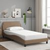 vidaXL Bett mit Matratze "Dover" Cappuccino-Braun 100x200 cm Kunstleder 3208361 Bild 3