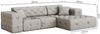 Ecksofa Designersofa CHANTAL in Stoff Opera Velvet Schwarz Ottomane Rechts Bild 2