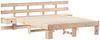 vidaXL Bettrahmen mit Kopfteil Braun 150 x 200 cm Massives Kiefernholz 3385685 Bild 4