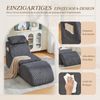 LVHOM Relaxsessel Ergonomisches Design, Lesesessel mit verstellbarer Kopfkissen und Sitzkissen, Fernsehsessel mit Seitentasche, Cord Bezug, bis 200kg belastbar Bild 4