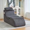 LVHOM Relaxsessel Ergonomisches Design, Lesesessel mit verstellbarer Kopfkissen und Sitzkissen, Fernsehsessel mit Seitentasche, Cord Bezug, bis 200kg belastbar Bild 2