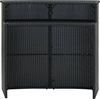 vidaXL Garten-Bartisch Schwarz 120x55x110 cm Poly Rattan 313468 Bild 2